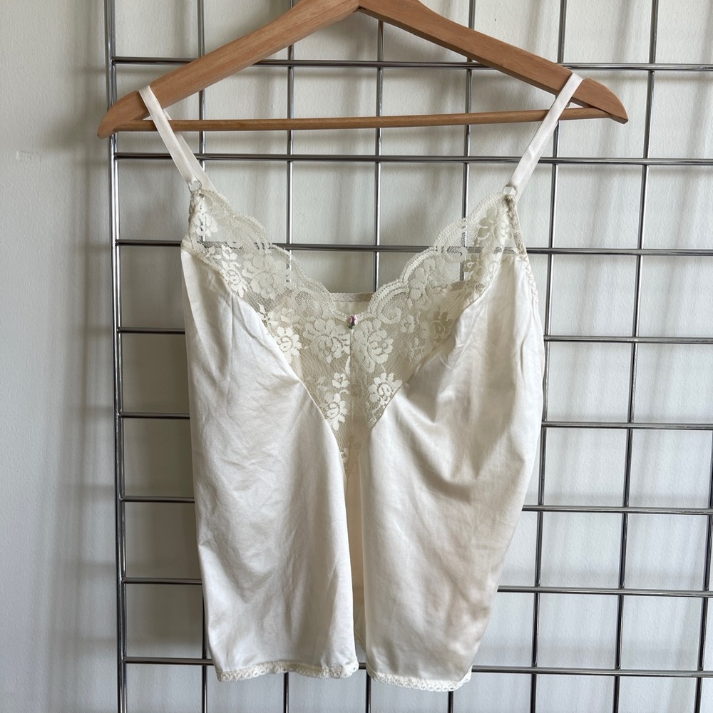 White Lace Trim Camisole